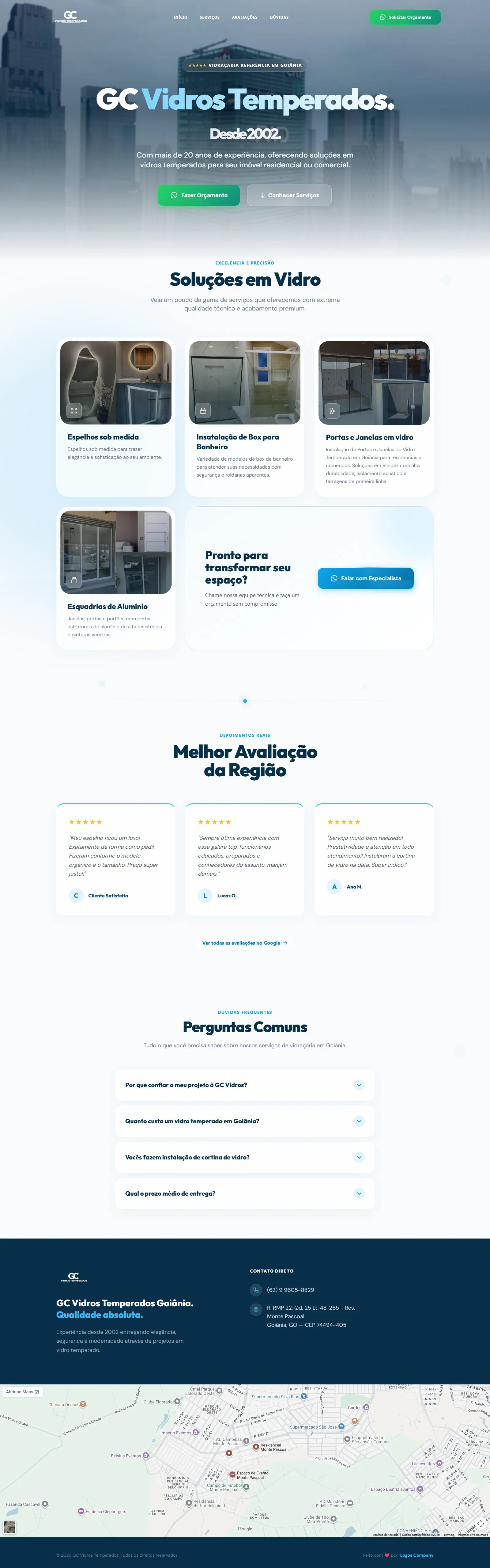 Projeto gcvidrostemperados.com.br