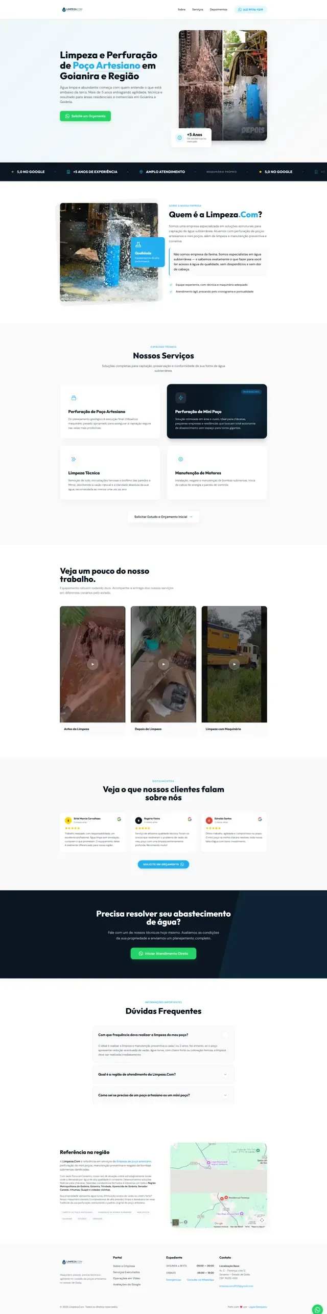 Projeto limpezapocoartesiano.com.br